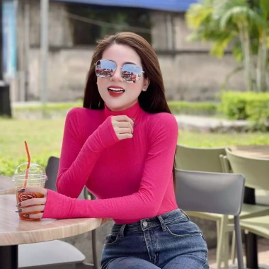 Áo thun nữ dài tay cổ lọ croptop chất tăm, siêu mềm, xinh xinh đẹp, giá ưu đãi, giảm 23% chỉ 130.410₫