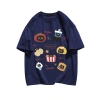 Áo thun nữ form rộng đỏ mận 100% cotton họa tiết bánh hamburger dễ thương RTOML – giá 69.000₫ 3