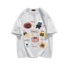 Áo thun nữ form rộng đỏ mận 100% cotton họa tiết bánh hamburger dễ thương RTOML – giá 69.000₫ 5