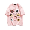 Áo thun nữ form rộng đỏ mận 100% cotton họa tiết bánh hamburger dễ thương RTOML – giá 69.000₫ 10