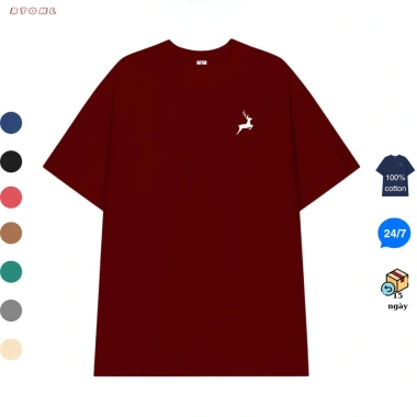 Áo thun nữ form rộng Oveszie anime logo hươu tuyết dễ thương - RTOML 69.000đ