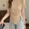 Áo thun nữ vạt chéo rúm xẻ sườn, cộc tay cổ tròn - Siêu đẹp giá 82.800đ 9