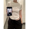 Áo thun ôm body ngắn croptop cộc tay babytee, chữ bạc nổi - Giá 119k (giảm từ 152k) 5