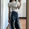 Áo thun ôm body ngắn croptop cộc tay babytee, chữ bạc nổi - Giá 119k (giảm từ 152k) 8