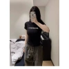 Áo thun ôm body ngắn croptop cộc tay babytee, chữ bạc nổi - Giá 119k (giảm từ 152k) 10