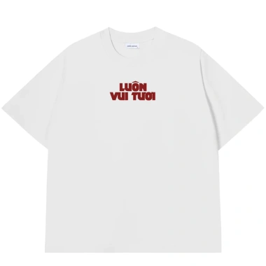 Áo thun oversize 100% cotton 250GSM Thợ Săn Phú Bà - Luôn Vui Tươi, giảm giá 176k