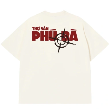 Áo thun oversize 100% cotton 250GSM Thợ Săn Phú Bà - Luôn Vui Tươi, giảm giá 176k