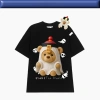 Áo thun phông cotton unisex nữ cổ tròn rộng đính gấu - Bigsize RTOML, chỉ 69k 2