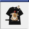Áo thun phông cotton unisex nữ cổ tròn rộng đính gấu - Bigsize RTOML, chỉ 69k 8