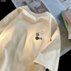 Áo thun phông nữ nam cotton khô dày dặn form rộng tay lỡ in hình LuckyHappy Local Brand RTOML