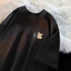 Áo thun phông nữ nam cotton khô dày dặn form rộng tay lỡ in hình LuckyHappy Local Brand RTOML 7
