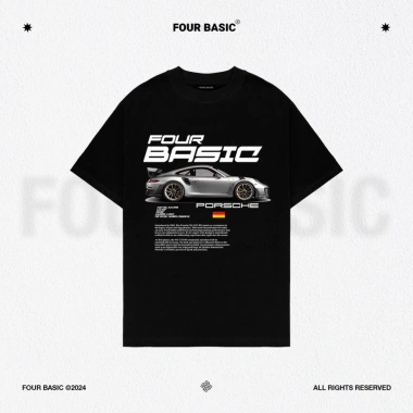 Áo thun phông tay lỡ FOUR BASIC Car Tee Fullbox cổ tròn oversize 100% cotton Nam Nữ - Giá 300.000 8
