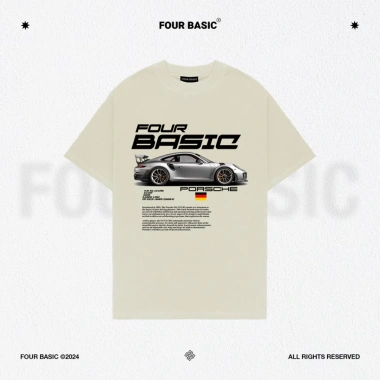 Áo thun phông tay lỡ FOUR BASIC Car Tee Fullbox cổ tròn oversize 100% cotton Nam Nữ - Giá 300.000 10