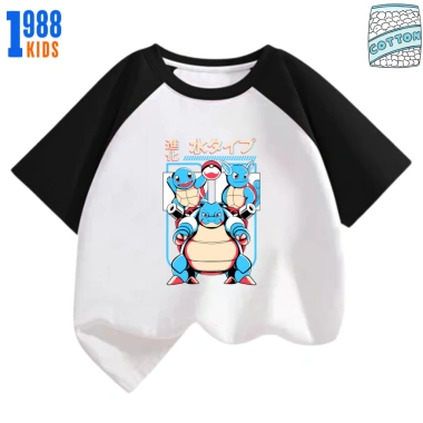 Áo thun Pokemon Squirtle Wartortle Blastoise, nhiều màu, size 15-40kg, 108.000₫ 6