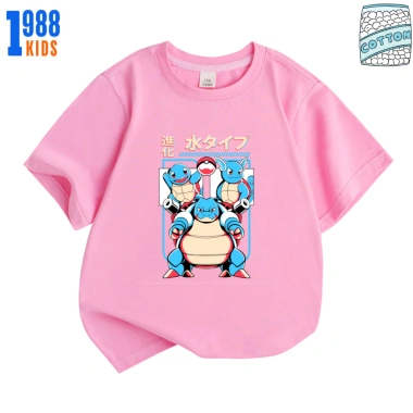 Áo thun Pokemon Squirtle Wartortle Blastoise, nhiều màu, size 15-40kg, 108.000₫ 9