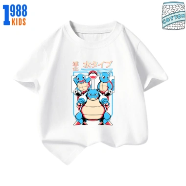 Áo thun Pokemon Squirtle Wartortle Blastoise, nhiều màu, size 15-40kg, 108.000₫ 10