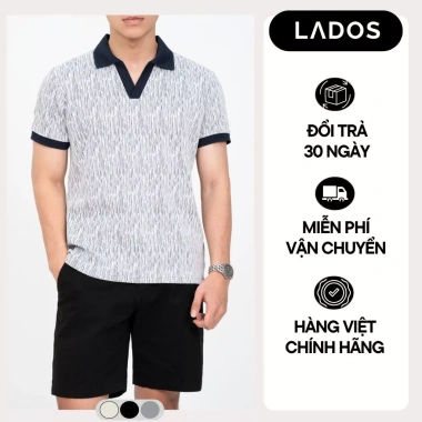 Áo Thun Polo Basic Nam LADOS-9.236 - Trụ V, Thun Dệt Kim Cương, Giá 181.000₫