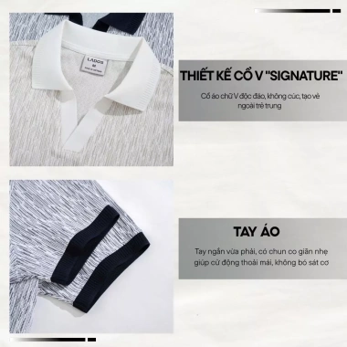 Áo Thun Polo Basic Nam LADOS-9.236 - Trụ V, Thun Dệt Kim Cương, Giá 181.000₫