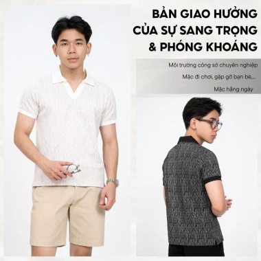 Áo Thun Polo Basic Nam LADOS-9.236 - Trụ V, Thun Dệt Kim Cương, Giá 181.000₫