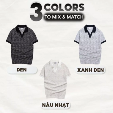 Áo Thun Polo Basic Nam LADOS-9.236 - Trụ V, Thun Dệt Kim Cương, Giá 181.000₫