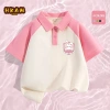 Áo thun polo bé gái ngắn tay mềm mại, in thỏ dễ thương - Unisex, giảm còn 162.000₫
