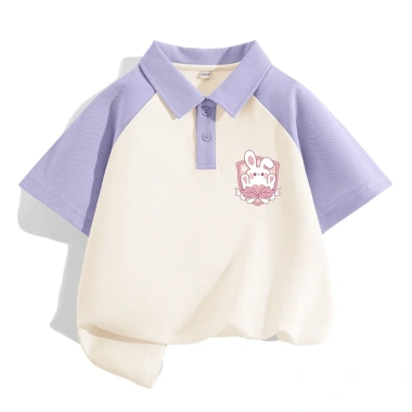 Áo thun polo bé gái ngắn tay mềm mại, in thỏ dễ thương - Unisex, giảm còn 162.000₫ 10