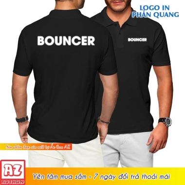 Áo thun polo cổ trụ nam in logo Bouncer phản quang bảo vệ M3.204 - Giá 152.000₫