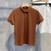 Áo Thun Polo Dệt Kim Tay Ngắn Dáng Rộng Kẻ Sọc Hàn Quốc - Giá 361.800đ cho Nam 2