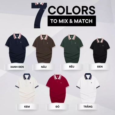 Áo thun polo nam cá sấu LADOS-9.190 cổ phối bo chun, sang trọng, giá 190.000₫