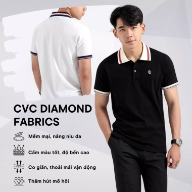 Áo thun polo nam cá sấu LADOS-9.190 cổ phối bo chun, sang trọng, giá 190.000₫