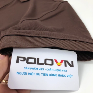 Áo thun polo nam cổ bẻ Basic Nâu Cafe vải cá sấu không xù lông, thấm hút mồ hôi, regular fit - Giá 200.000