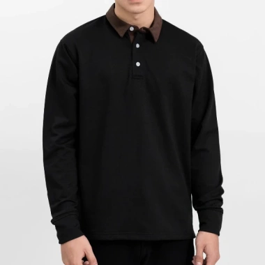 Áo thun polo nam dài tay cổ phối cotton cao cấp LADOS-9.143 thời trang Hàn Quốc mùa thu đông giảm giá