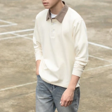 Áo thun polo nam dài tay cổ phối cotton cao cấp LADOS-9.143 thời trang Hàn Quốc mùa thu đông giảm giá 4 Áo thun polo nam dài tay cổ phối cotton cao cấp LADOS-9.143 thời trang Hàn Quốc mùa thu đông giảm giá 4