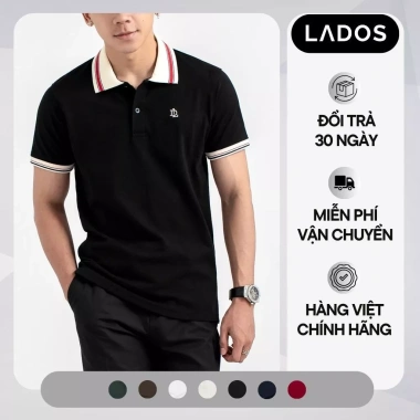 Áo Thun Polo Nam LADOS 19.190 Chất Thun Cá Sấu CVC Cotton Thấm Hút Mồ Hôi – Kiểu Basic Sang Trọng, Giá 190k