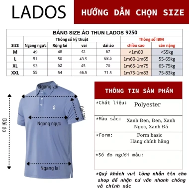 Áo Thun Polo Nam LADOS-19.250 Polo Active Thể Thao, Poly Co Giãn 4 Chiều, Thấm Hút Mồ Hôi, Form Trẻ Trung - 135k 7 Áo Thun Polo Nam LADOS-19.250 Polo Active Thể Thao, Poly Co Giãn 4 Chiều, Thấm Hút Mồ Hôi, Form Trẻ Trung - 135k 7