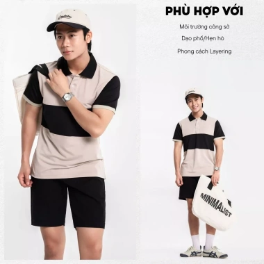 Áo Thun Polo Nam Ngắn Tay Cut Phối Màu LADOS-9.210 Vải Cá Sấu Mềm Mịn Co Giãn – 171.000₫ 7