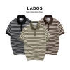 Áo thun polo ngắn tay LADOS-9.221 kẻ ngang, thun vân mềm mát, form dễ phối - 235k