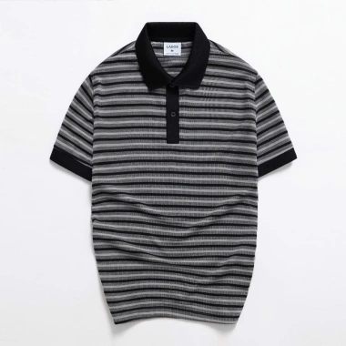 Áo thun polo ngắn tay LADOS-9.221 kẻ ngang, thun vân mềm mát, form dễ phối - 235k 5
