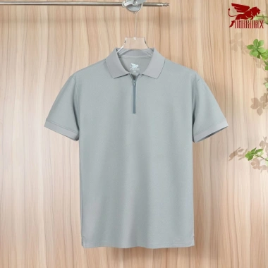 Áo thun POLO NORAMAX cổ phối khóa kéo, vải dệt kim tổ ong, trẻ trung Hàn Quốc - 269.000₫