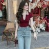 Áo Thun Polo Nữ Cổ Bẻ Viền Co Giãn Borip AT20 - Ôm Body Giá 72.521₫ 3