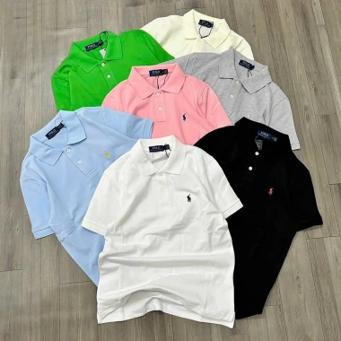 Áo thun polo tay ngắn thêu logo - Ảnh tự chụp chất lượng, giảm còn 270.000₫