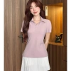 Áo Thun Polo Thể Thao Nữ UNIQ Basic Cotton Mềm Mịn In Logo Giá 246.376 VND 5