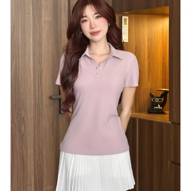 Áo Thun Polo Thể Thao Nữ UNIQ Basic Cotton Mềm Mịn In Logo Giá 246.376 VND 5