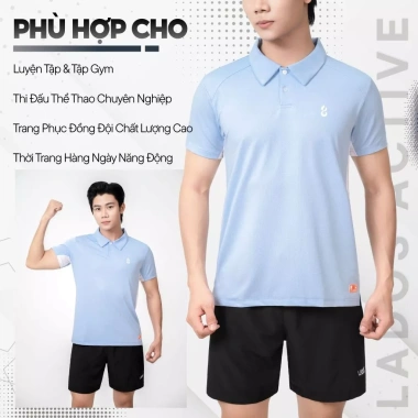Áo Thun Polo Thể Thao Pickleball Nam LADOS-9.247 AIR DOUBLE Thông Hơi Co Giãn Mềm Màu Trẻ Trung Giá 162.000đ