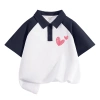 Áo thun polo thời trang bé gái ngắn tay mềm mại, in hình trái tim tình yêu Unisex - 162.000₫ 7