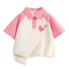 Áo thun polo thời trang bé gái ngắn tay mềm mại, in hình trái tim tình yêu Unisex - 162.000₫ 8