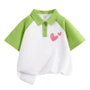 Áo thun polo thời trang bé gái ngắn tay mềm mại, in hình trái tim tình yêu Unisex - 162.000₫ 9