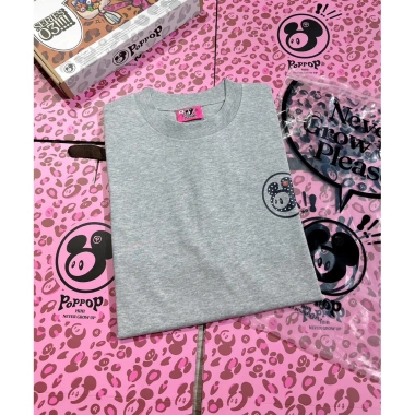 Áo Thun PopPop Mascot PP POLKA Dot Grey Boxy - Giá chỉ 415.000 VNĐ, giảm tới 18%