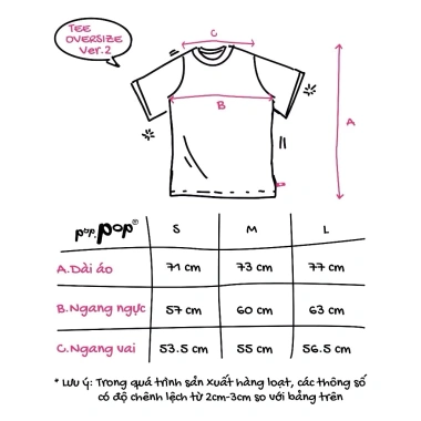 Áo Thun Poppop Mascot PP Tee Cream Newtag bọc chính hãng - Giá chỉ 280.000 VNĐ