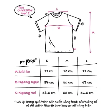 Áo Thun POPPOP Mascot PP Tee Unisex 100% Cotton Boxy Màu Cream Giá 450.000₫ 9